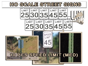 HO Scale Signs Warning/Caution Pack 1.2