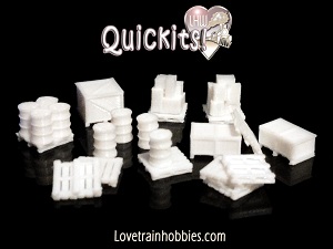 N Scale Warehouse Detail Parts Pallets Drums Crates boxes