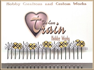 N Scale Railroad Crossing Signs/Crossbucks